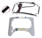 Custom Dynamics License Plate Frames & Lights Chrome 2014+ HD Touring Turn Signal Eliminator Kit - All in One